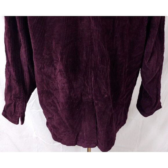 Eddie Bauer Womens XXL Purple Corduroy Lined Heavy Button Up Chore Barn Jacket - Picture 9 of 10